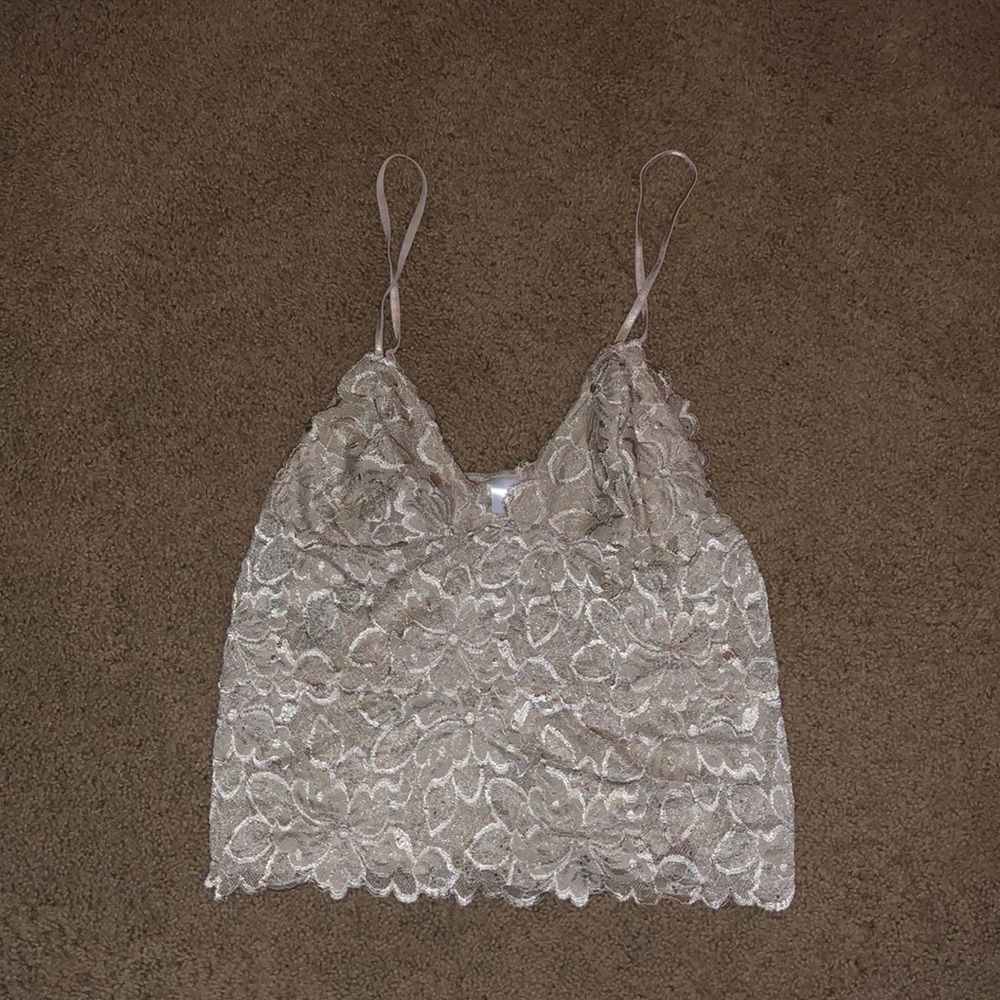 Old navy tan intimates lace tank top